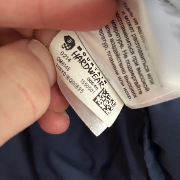 Mountain Hardwear Men's Blue Puffer Vest 650 Down Insulated Zip Front Pockets - Picture 10 of 11